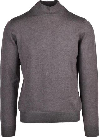 Gran Sasso Lupetto Gebreid - Heren - Coltruien - Grijs - 3XL - Wol - Truien & Vesten