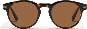Quay 52mm Slow Mo Polarized Round Sunglasses in Dark Tort/Brown Polarized at Nordstrom