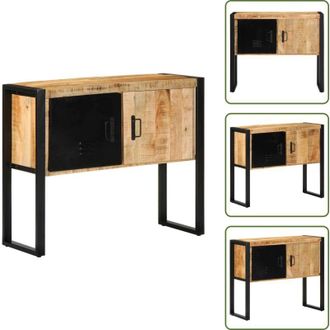 vidaXL The Living Store Tavolo Consolle 90x35x75 cm in Legno Massello di Mango Grezzo - Tavolo in legno massello