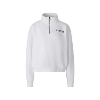 Sporty & Rich Syracuse Logo-embroidered Quarter-zip Sweatshirt