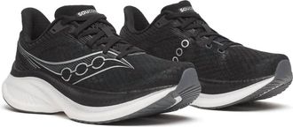 Saucony Womens Endorphin Trainer Sneakers In Black/white