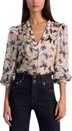 Alice & Olivia Alice + Olivia Sheila Silk-Blend Blouse