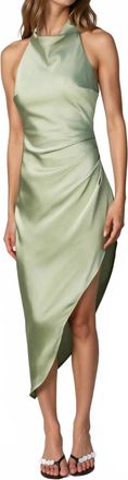 Dress Forum Eliza Halter Asymmetrical Dress In Sage