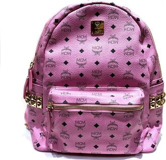 MCM Visetos Studs Leather Backpack
