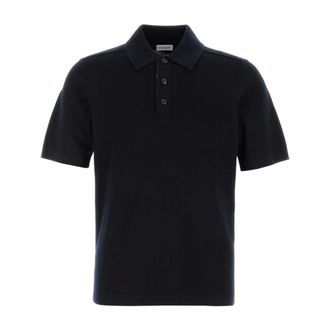 Burberry Wool Polo Shirt - male - Burberry - Polo Shirts - Blue - XL - Tops