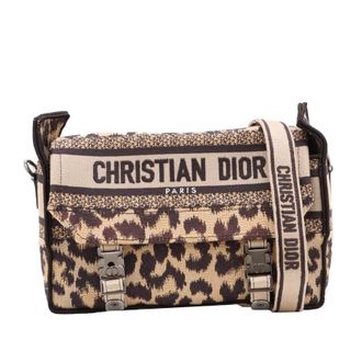 Dior Pre-owned Dior Mizza Small Embroidered Canvas Leopard Camp Messenger Bag Ladies T2WEPVA0LRJ17ZLX