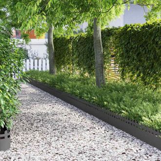 vidaXL Tumbona Geom&eacute;trica De Jard&iacute;n Acero Negro Y Gris Vidaxl