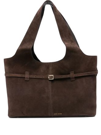 Manu Atelier Borsa tote con fibbia - Marrone