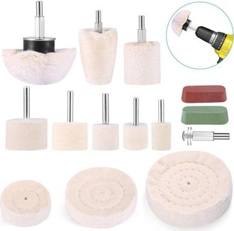 OEM Accesorios De Pulido, Destornillador Inal&aacute;mbrico, Rueda/almohadilla/cono De Pulido, Kit De Cepillos C&oacute;nicos, Terciopelo De Algod&oacute;n, Para Taladro