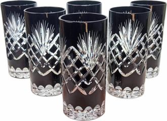 OEM Bicchieri In Cristallo Nero Per Acqua E Bevande Da 320 Ml, Colore Ananas