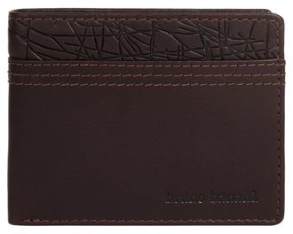 Bruno Banani Geldb&ouml;rse BRUNO BANANI, Herren, braun, Leder, leicht gl&auml;nzend, unifarben, Kleinlederwaren Geldb&ouml;rse, echt Leder