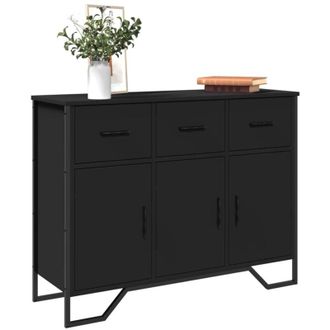vidaXL vidaXL Credenza Nera 97x32,5x74,5 cm in Legno Multistrato