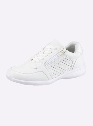 Casual Looks Sneaker CASUAL LOOKS, Damen, Gr. 36, wei&szlig;, Lederimitat, Schuhe Sneaker