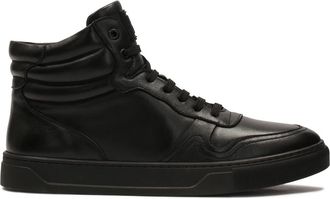 Kazar Zwarte enkelsneakers - Heren - Sneakers - Zwart - 43 EU - Leer - Schoenen