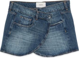 Coperni wrap-design denim skirt - Blue