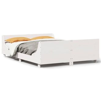 Berkfield Home Bed Frame without Mattress White 140x190 cm Solid Wood Pine
