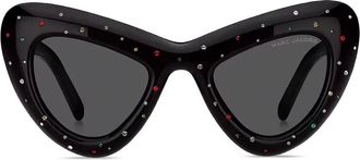 Marc Jacobs Occhiali da sole cat-eye 798 con cristalli - Nero