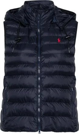 Polo Ralph Lauren quilted gilet - women - Recycled Nylon/Recycled Polyester - M - Blue