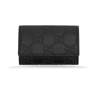 Gucci GG Emblem Wallet - Heren - Sleutelhangers & Tashangers - Zwart - ONE Size - Leer - Accessoires