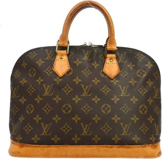 Louis Vuitton Alma Monogram Canvas Brown Canvas Handbag (Pre-Owned)