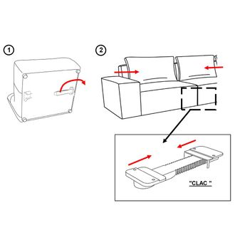 La Redoute Interieurs Modulaire hoek in geribd fluweel, Seven