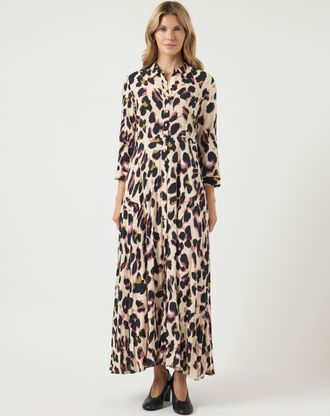 Y.A.S Hemdblusenkleid Y.A.S YASSAVANNA LONG SHIRT DRESS, Damen, Gr. XXL, N-Gr, bunt (mellow rose aop liro print), Web, Obermaterial: 100% Viskose, relaxed f