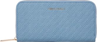 Carlo Colucci Stijlvolle Portemonnee in Bastoptiek - Dames - Portefeuilles - Blauw - ONE Size - Accessoires