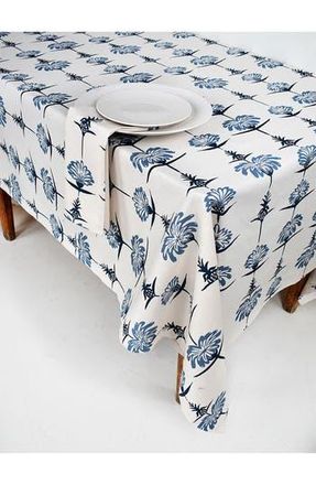 French Home Tropical Garden Tablecloth in Indigo And Sky at Nordstrom Rack