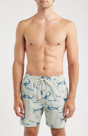 Quiksilver Mix Volley 17 Swim Trunks in Moonbeam at Nordstrom, Size Xx-Large