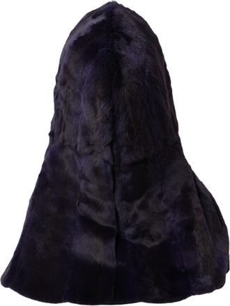 Dolce & Gabbana Womens Black Weasel Fur Whole Head Wrap Hat