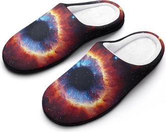 Generic Outer-Spaces Nebula Galaxy Womens Slippers Warm House Slippers Indoor House Shoes with Anti-Skid Rubber Sole
