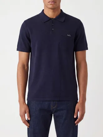 A.P.C. A. P.C. Polo a maniche corte in pura lana vergine con tasca a toppa