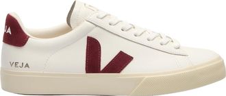 Veja Campo White Grenat Low-Top Sneakers with Suede Accents