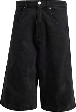 adidas Flames Denim Shorts Asia Sizing Black IS0217