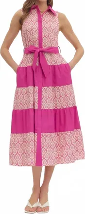 Entro Candace Dress In Fuchsia