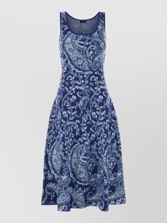 Etro knit dress paisley scoop neck sleeveless