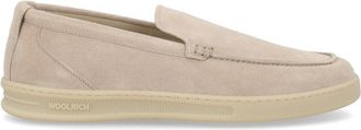 Woolrich Leather Minimalist Round-Toe Moccasin Loafers