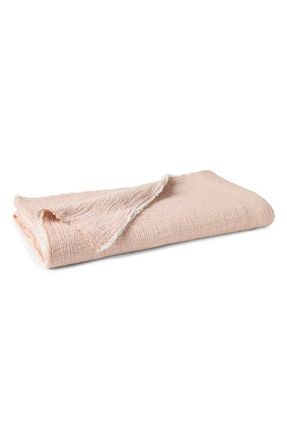 Coyuchi Topanga Organic Cotton Matelass&eacute; Bed Blanket in Praline Chambray at Nordstrom, Size Full/queen