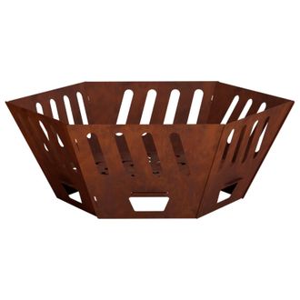 vidaXL Focolare Ruggine 60 X 60 X 23 Cm Acciaio Corten Vidaxl