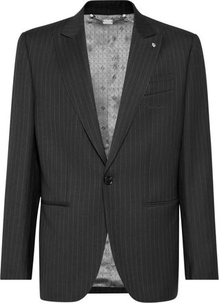 Billionaire Boys Club Gessato pinstripe single-breasted blazer - Black