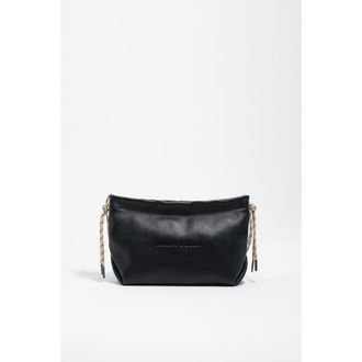 Bimba & Lola Medium Leather Shoulder Bag in Black at Nordstrom