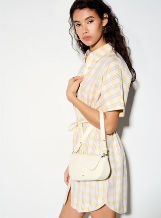 Icone Womens Touch of linen belted shirtdress