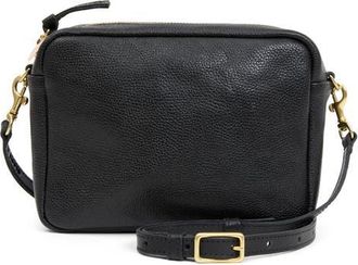 Clare Vivier Midi Sac Petit Caviar Leather Crossbody Bag in Black at Nordstrom