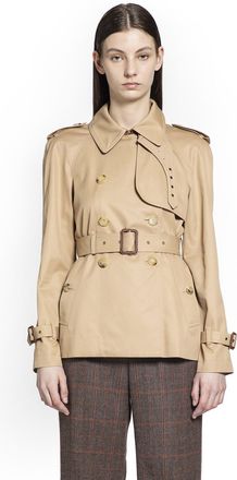 Chlo&eacute; Short Trench Coat in Cotton Gabardine