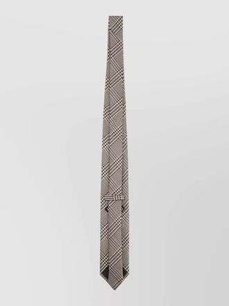 Tom Ford silk tie slim cut plaid pattern