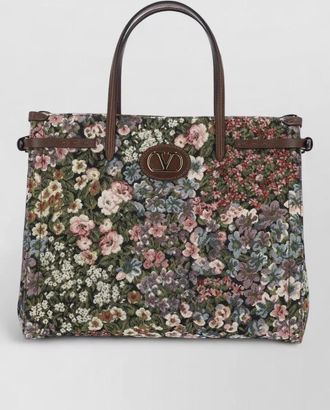 Valentino Garavani tote bag floral pattern top handles