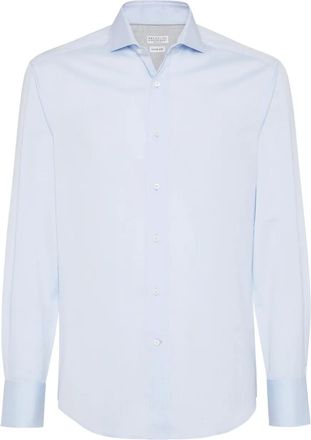 Brunello Cucinelli Camicia in twill - Blu
