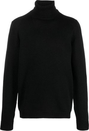 Roberto Collina Zwarte Coltrui voor Heren - Heren - Coltruien - Zwart - S - Wol - Truien & Vesten