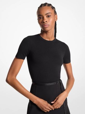 Michael Kors Cashmere Short-Sleeve Sweater