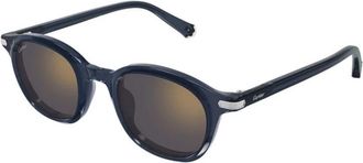 Cartier Ct 0584S 003 Zonnebril - unisex - Zonnebrillen - Blauw - 49 MM - Nylon - Accessoires